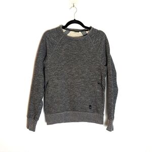 Isaora Field Crewneck Pullover Sweatshirt Thick Size M Gray